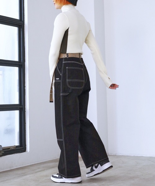 PBLIM（ページボーイリム）の「PAGEBOYLIM/サイドラインリブニット（ニット/セーター・レディース・ブラック/グレー/オフホワイト・FREE）」の9枚目の写真