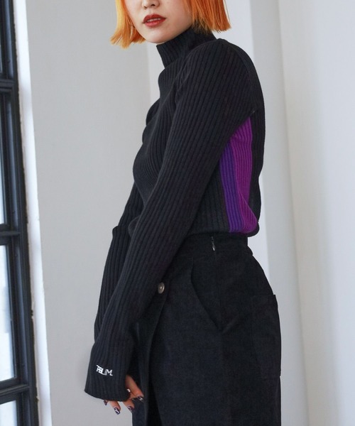 PBLIM（ページボーイリム）の「PAGEBOYLIM/サイドラインリブニット（ニット/セーター・レディース・ブラック/グレー/オフホワイト・FREE）」の13枚目の写真
