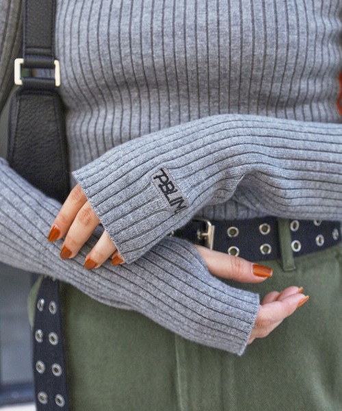 PBLIM（ページボーイリム）の「PAGEBOYLIM/サイドラインリブニット（ニット/セーター・レディース・ブラック/グレー/オフホワイト・FREE）」の21枚目の写真