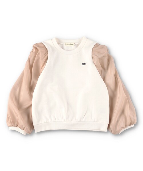 BRANSHES(ブランシェス)の「【あったか】袖シフォン裏起毛トレーナー(スウェット・キッズ・ライトグリーン/アイボリー・150/120/100/90/140/110/130)」の18枚目の写真