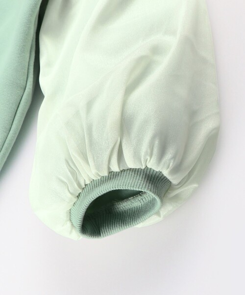 BRANSHES(ブランシェス)の「【あったか】袖シフォン裏起毛トレーナー(スウェット・キッズ・ライトグリーン/アイボリー・150/120/100/90/140/110/130)」の14枚目の写真