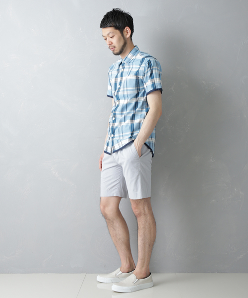 STUDIOUS SELECT(ステュディオスセレクト)の「STUDIOUS サッカーショートパンツ MADE IN JAPAN(その他パンツ・メンズ・グレー/ネイビー・2/3/1)」の13枚目の写真