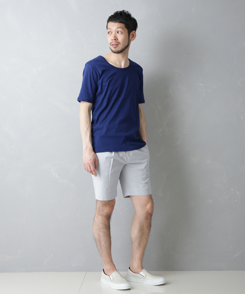 STUDIOUS SELECT(ステュディオスセレクト)の「STUDIOUS サッカーショートパンツ MADE IN JAPAN(その他パンツ・メンズ・グレー/ネイビー・2/3/1)」の21枚目の写真