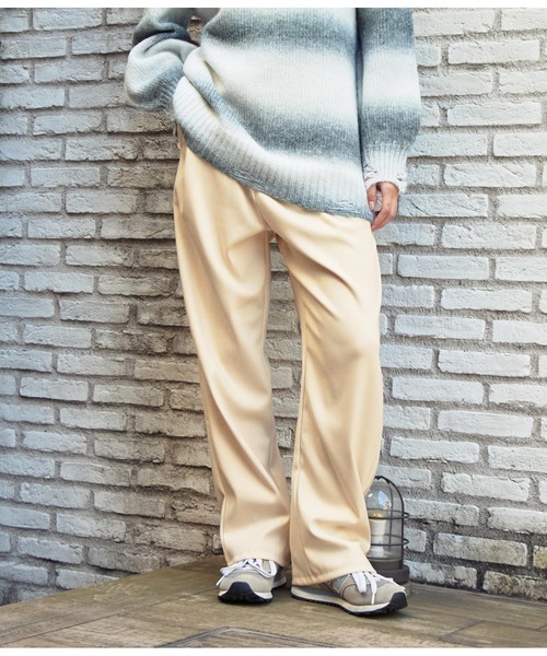 ANAP(アナップ)の「起毛シンプルタックパンツ(その他パンツ・レディース・ダークグレー/アイボリー/ブラック・S/M)」の1枚目の写真