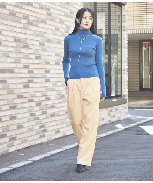 ANAP(アナップ)の「起毛シンプルタックパンツ(その他パンツ・レディース・ダークグレー/アイボリー/ブラック・S/M)」の5枚目の写真