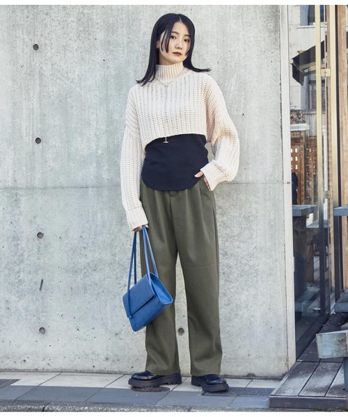 ANAP(アナップ)の「起毛シンプルタックパンツ(その他パンツ・レディース・ダークグレー/アイボリー/ブラック・S/M)」の7枚目の写真