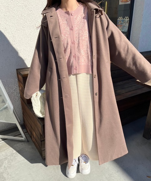 nemne store(ネンネストア)の「前後2way総柄ジャガードニットカーディガン(カーディガン/ボレロ・レディース・グリーン/ピンク/ブラック・フリー)」の17枚目の写真