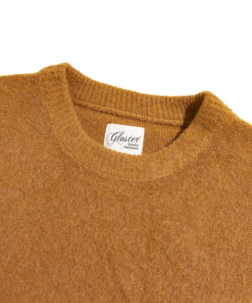 GLOSTER(グロスター)の「【GLOSTER/グロスター】シャギーモヘヤ ニットベスト ワイドフィット チェック/無地(ベスト・メンズ・ブラック/ベージュ系その他/キャメル・S/M/L)」の6枚目の写真