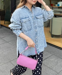パールボタンデニムシャツ