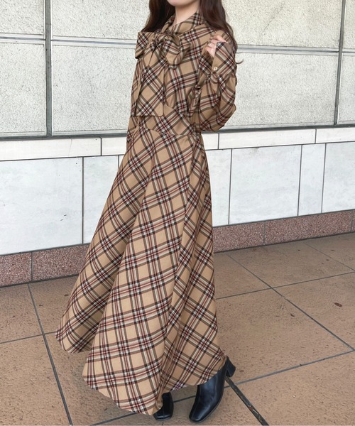 チェックボウタイワンピース【ZOZOTOWN限定アイテム】（ワンピース