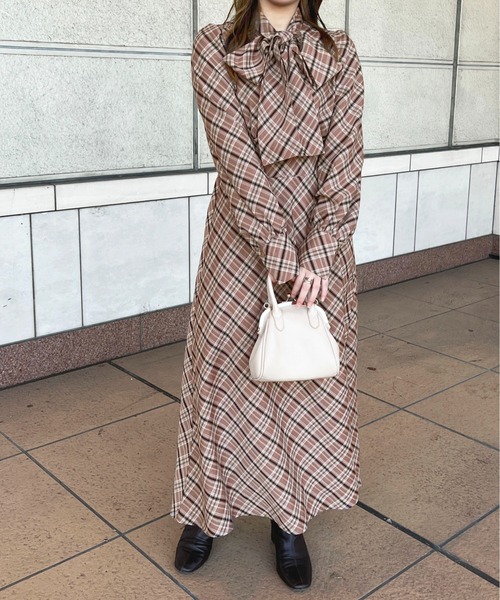 チェックボウタイワンピース【ZOZOTOWN限定アイテム】（ワンピース