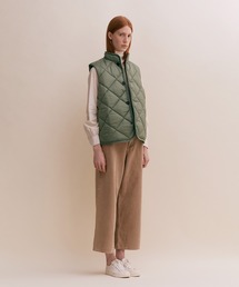 LAVENHAM | BIG QUILT A LINE MICKFIELD WOMENS / ビッグキルト エーライン ミックフィールド ウィメンズ - P87:SEASPRAY GREEN(ベスト)