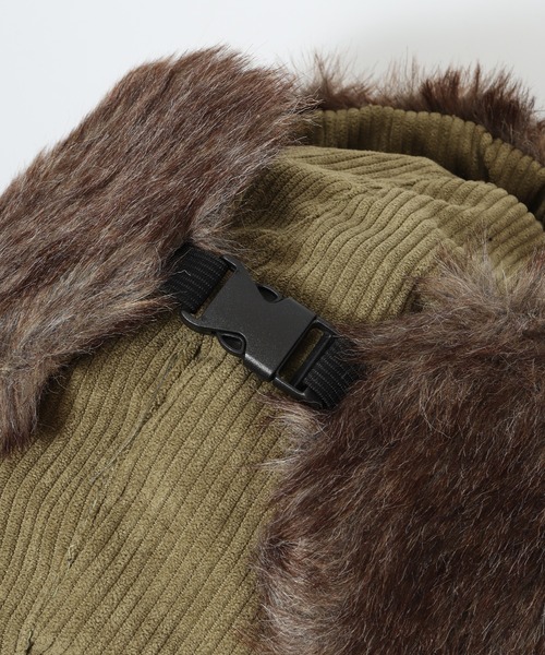 Well-Tailored（ウェルテイラード）の「Well-Tailored コーデュロイ フライトキャップ（キャップ・メンズ・ブラック/ブラウン/カーキ・FREE）」の11枚目の写真