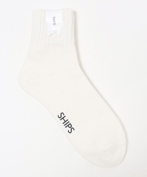 SHIPS(シップス)の「SHIPS: SINKER パイル ソックス(ソックス/靴下・メンズ・ホワイト/ブラック/オフホワイト/グレー・ONE SIZE)」の1枚目の写真