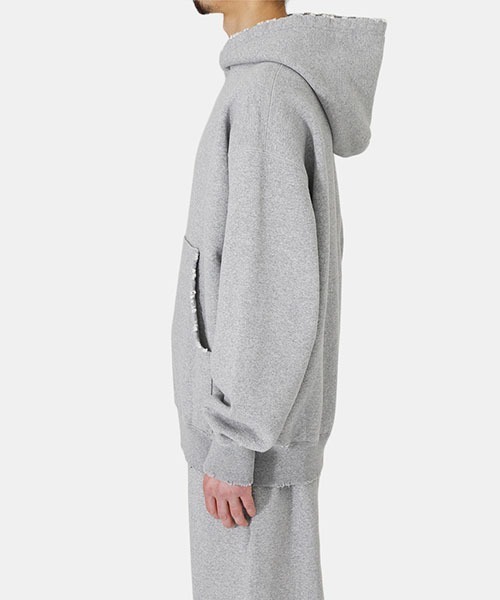 GOLD（ゴールド）の「東洋エンタープライズ GOLD / ゴールド：LOOPWHEEL SWEAT PULLOVER PARKA DAMAGE AGED：23A-GL69096[MUS]（パーカー・メンズ・ヘザーグレー/ブラック/レッド・L）」の17枚目の写真