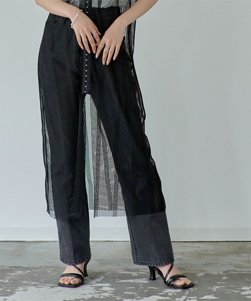 miette（ミエット）の「フロントホックVネックメッシュワンピース（ワンピース・レディース・ホワイト/ブラック・FREE）」の12枚目の写真