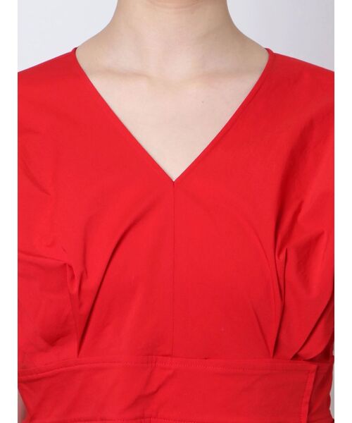 ELENDEEK(エレンディーク)の「サイドポケットボリュームワンピース(ワンピース・レディース・レッド/カーキ/オフホワイト/ブラック・02/01)」の22枚目の写真