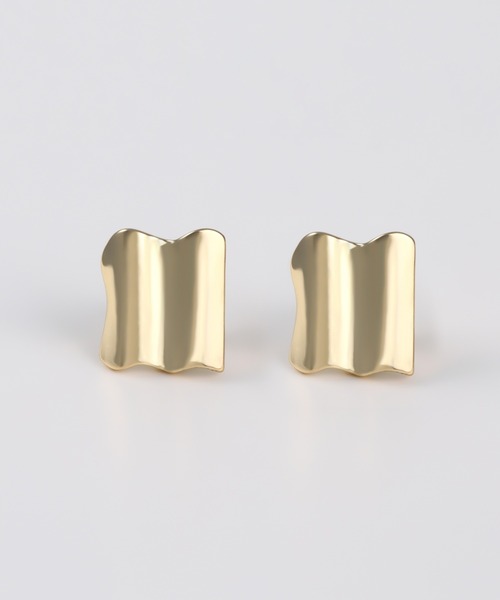 Nothing And Others(ナッシングアンドアザーズ)の「「Nothing And Others/ナッシングアンドアザーズ」Wave square Earring(イヤリング・レディース・シルバー/ゴールド・FREE)」の13枚目の写真
