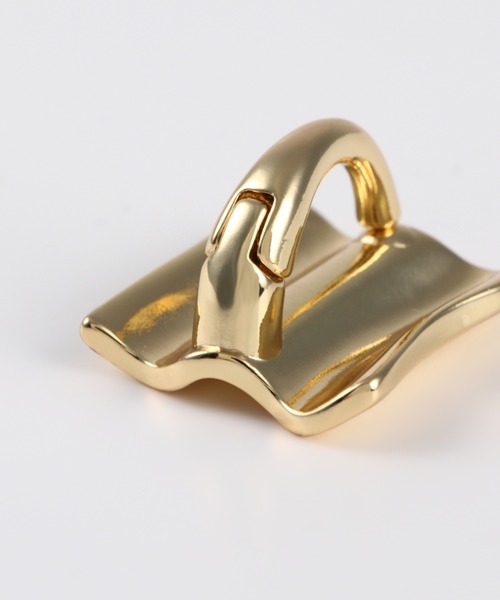 Nothing And Others(ナッシングアンドアザーズ)の「「Nothing And Others/ナッシングアンドアザーズ」Wave square Earring(イヤリング・レディース・シルバー/ゴールド・FREE)」の6枚目の写真