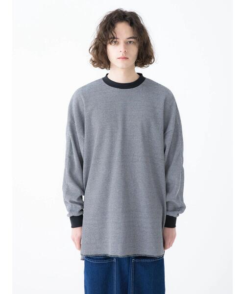 CRAFT STANDARD BOUTIQUE（クラフトスタンダードブティック）の「リサイクルサーマルオーバーL/Sプルオーバー（Tシャツ/カットソー・メンズ・チャコールグレー/オフホワイト/ブラック系その他4/ブルー系その他2・M/L）」の12枚目の写真