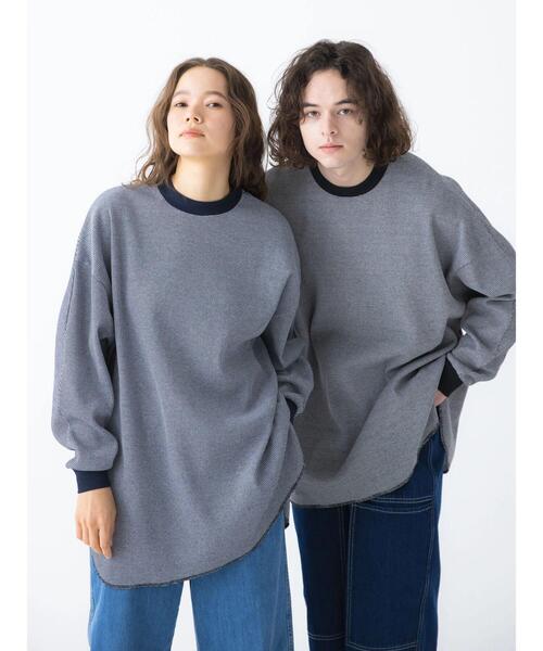 CRAFT STANDARD BOUTIQUE（クラフトスタンダードブティック）の「リサイクルサーマルオーバーL/Sプルオーバー（Tシャツ/カットソー・メンズ・チャコールグレー/オフホワイト/ブラック系その他4/ブルー系その他2・M/L）」の5枚目の写真