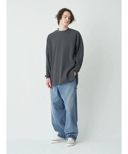 CRAFT STANDARD BOUTIQUE（クラフトスタンダードブティック）の「リサイクルサーマルオーバーL/Sプルオーバー（Tシャツ/カットソー・メンズ・チャコールグレー/オフホワイト/ブラック系その他4/ブルー系その他2・M/L）」の9枚目の写真