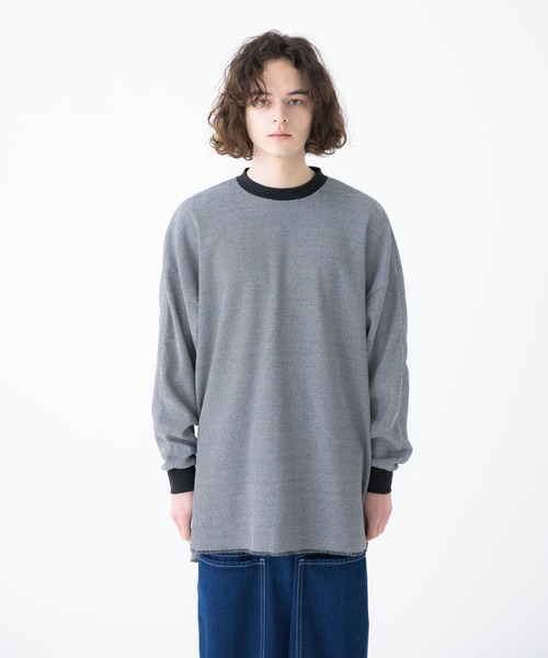 CRAFT STANDARD BOUTIQUE（クラフトスタンダードブティック）の「リサイクルサーマルオーバーL/Sプルオーバー（Tシャツ/カットソー・メンズ・チャコールグレー/オフホワイト/ブラック系その他4/ブルー系その他2・M/L）」の3枚目の写真