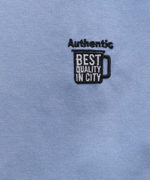 LAKOLE（ラコレ）の「ワンポイント刺繍オックスシャツ / 186040（シャツ/ブラウス・メンズ・ホワイト/グリーン/サックスブルー・LARGE/X-LARGE/MEDIUM）」の17枚目の写真