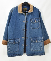 【ヴィンテージ古着】Eddie Bauer / エディバウアー デニム チョアコート フリースライナー付き