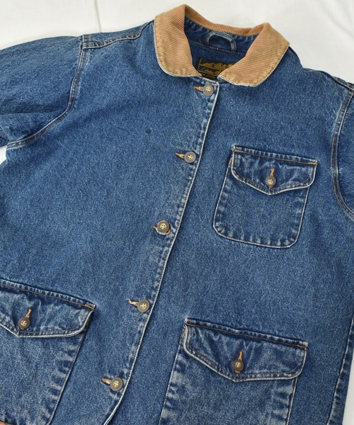 Eddie Bauer（エディーバウアー）の「【ヴィンテージ古着】Eddie Bauer / エディバウアー デニム チョアコート フリースライナー付き（デニムジャケット・メンズ・ブルー・MEDIUM）」の6枚目の写真