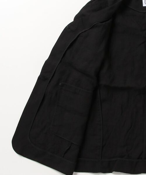 BEAVER（ビーバー）の「B omnivore/ビーオムニボー　ノ－カラージャケット（ノーカラージャケット・レディース・その他6/ブラック/ブルー・1）」の5枚目の写真