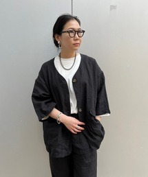 BEAVER | B omnivore/ビーオムニボー　ノ－カラージャケット(ノーカラージャケット)