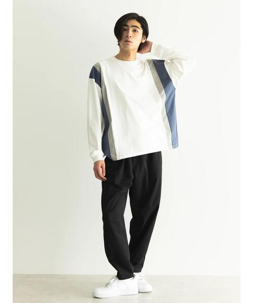 CRAFT STANDARD BOUTIQUE(クラフトスタンダードブティック)の「布帛切り替えL/S TEE-B(Tシャツ/カットソー・メンズ・オフホワイト/ブラウン/ブラック・XL/M/L)」の19枚目の写真