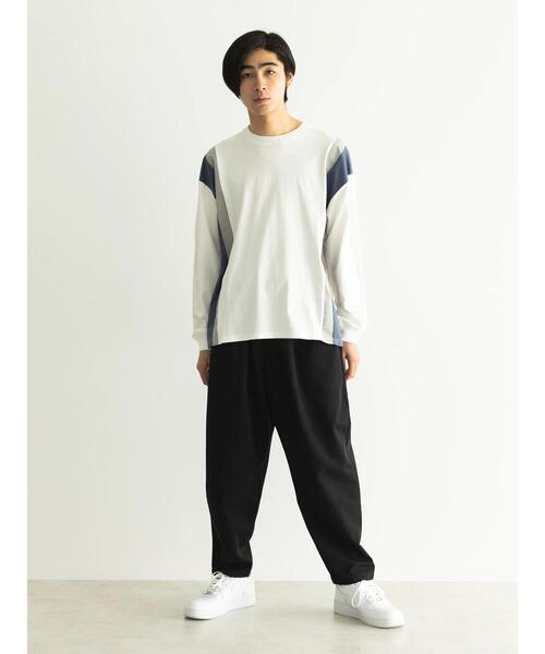 CRAFT STANDARD BOUTIQUE(クラフトスタンダードブティック)の「布帛切り替えL/S TEE-B(Tシャツ/カットソー・メンズ・オフホワイト/ブラウン/ブラック・XL/M/L)」の18枚目の写真