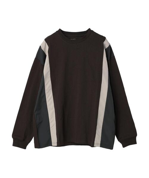 CRAFT STANDARD BOUTIQUE(クラフトスタンダードブティック)の「布帛切り替えL/S TEE-B(Tシャツ/カットソー・メンズ・オフホワイト/ブラウン/ブラック・XL/M/L)」の16枚目の写真