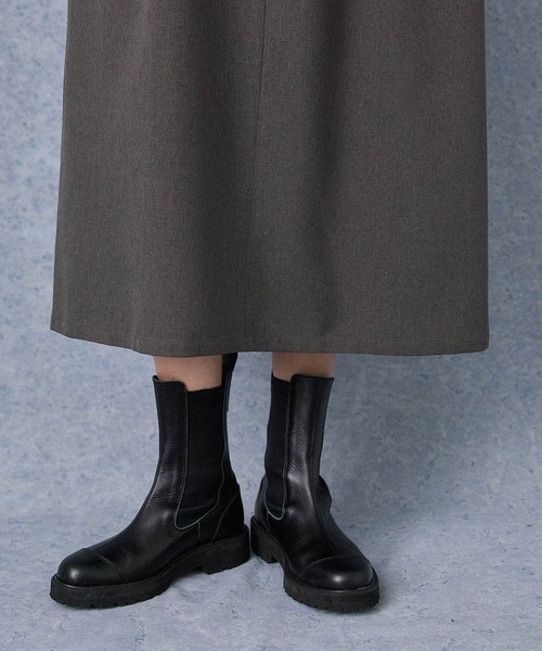 PUBLIC TOKYO（パブリックトウキョウ）の「スリットスリーブフレアシャツワンピース（ワンピース・レディース・アイボリー/パープル/ダークグレー・FREE）」の14枚目の写真