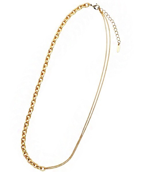 EIMY ISTOIRE（エイミーイストワール）の「アシメチェーンネックレス（ネックレス・レディース・ゴールド・FREE）」の3枚目の写真