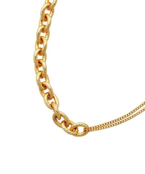 EIMY ISTOIRE（エイミーイストワール）の「アシメチェーンネックレス（ネックレス・レディース・ゴールド・FREE）」の2枚目の写真