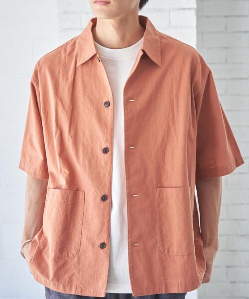 ★EU発*COS*新作*リネンショートスリーブシャツ/PRINTED★ coen（コーエン）の「リネンミックスショートスリーブシャツ