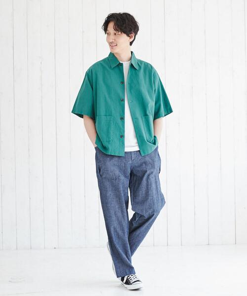 coen（コーエン）の「リネンミックスショートスリーブシャツジャケット