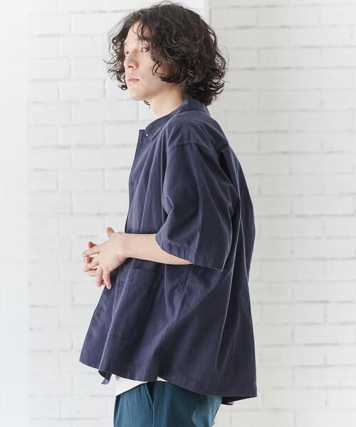 ★EU発*COS*新作*リネンショートスリーブシャツ/PRINTED★ coen（コーエン）の「リネンミックスショートスリーブシャツ