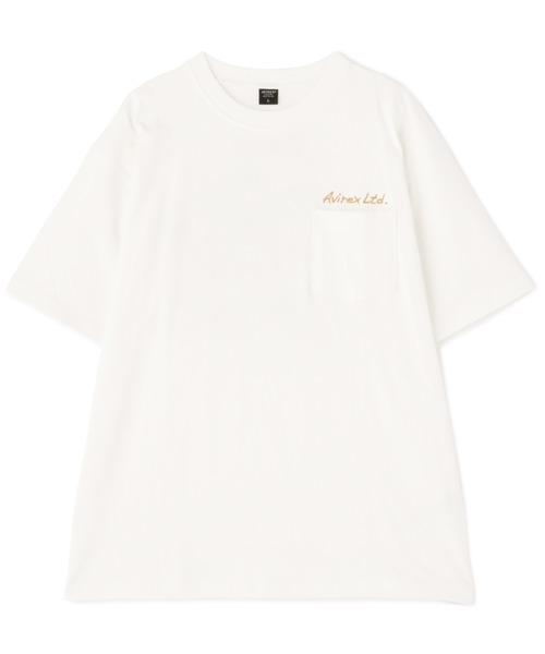 AVIREX（アヴィレックス）の「SOUVENIR POCKET SHORT SLEEVE T-SHIRT / スーベニア ポケット Tシャツ / AVIREX / アヴィレックス（Tシャツ/カットソー・メンズ・ブラック/グリーン/グレー系その他3/ホワイト・2XL/L/M/XL）」の5枚目の写真