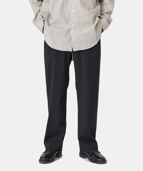 PORT BY ARK（ポートバイアーク）の「PORT BY ARK / ポートバイアーク：Wool Curve Trousers：PO13-P002[COR]（スラックス・メンズ・ブラック/ブラウン・2/1）」の2枚目の写真