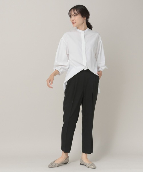 Elura(エルーラ)の「アイロンいらず袖コンブラウス(シャツ/ブラウス・レディース・ネイビー/ホワイト・MEDIUM/SMALL)」の15枚目の写真
