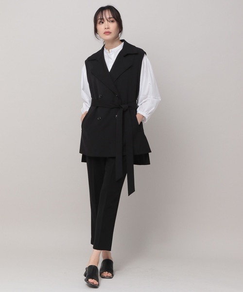 Elura(エルーラ)の「アイロンいらず袖コンブラウス(シャツ/ブラウス・レディース・ネイビー/ホワイト・MEDIUM/SMALL)」の17枚目の写真