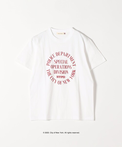 GOOD ROCK SPEED(グッドロックスピード)の「GOOD ROCK SPEED:〈洗濯機可能〉NYC ロゴ TEE(Tシャツ/カットソー・レディース・ホワイト/ライトグレー/ネイビー・ONE SIZE)」の4枚目の写真