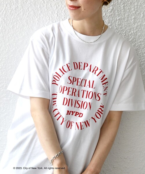 GOOD ROCK SPEED(グッドロックスピード)の「GOOD ROCK SPEED:〈洗濯機可能〉NYC ロゴ TEE(Tシャツ/カットソー・レディース・ホワイト/ライトグレー/ネイビー・ONE SIZE)」の12枚目の写真