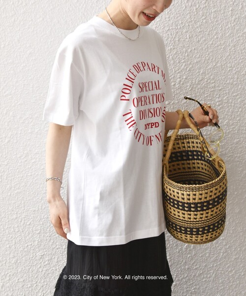 GOOD ROCK SPEED(グッドロックスピード)の「GOOD ROCK SPEED:〈洗濯機可能〉NYC ロゴ TEE(Tシャツ/カットソー・レディース・ホワイト/ライトグレー/ネイビー・ONE SIZE)」の16枚目の写真