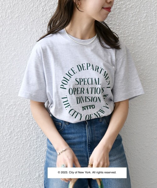 GOOD ROCK SPEED(グッドロックスピード)の「GOOD ROCK SPEED:〈洗濯機可能〉NYC ロゴ TEE(Tシャツ/カットソー・レディース・ホワイト/ライトグレー/ネイビー・ONE SIZE)」の21枚目の写真
