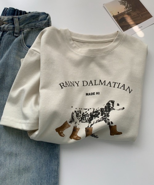 Vipoa(ヴィポア)の「RAINY DARMATIAN TEE(Tシャツ/カットソー・レディース・アイボリー・FREE)」の2枚目の写真
